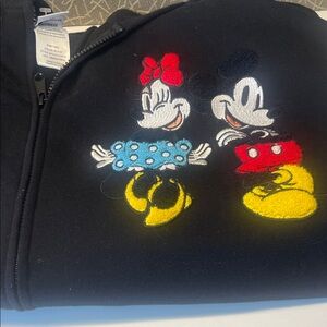 Disney Black Jacket with Mickey and Minnie Embroidery